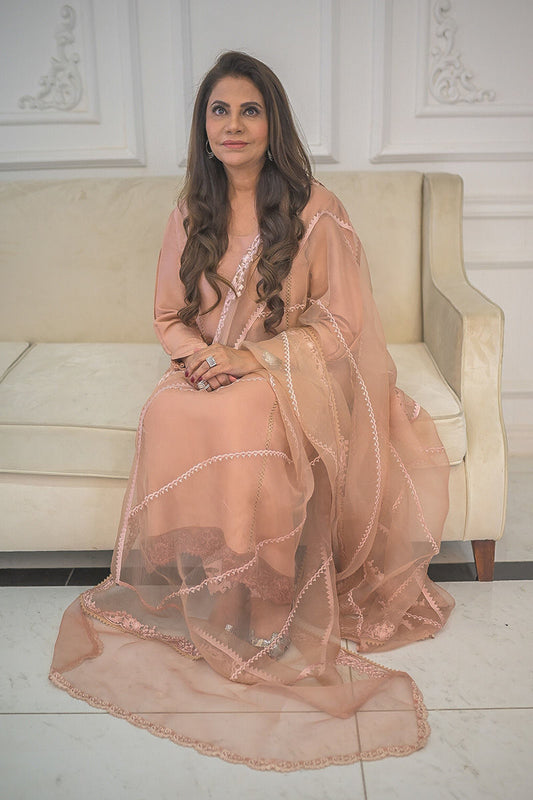 Blush Bloom Shirt and Dupatta