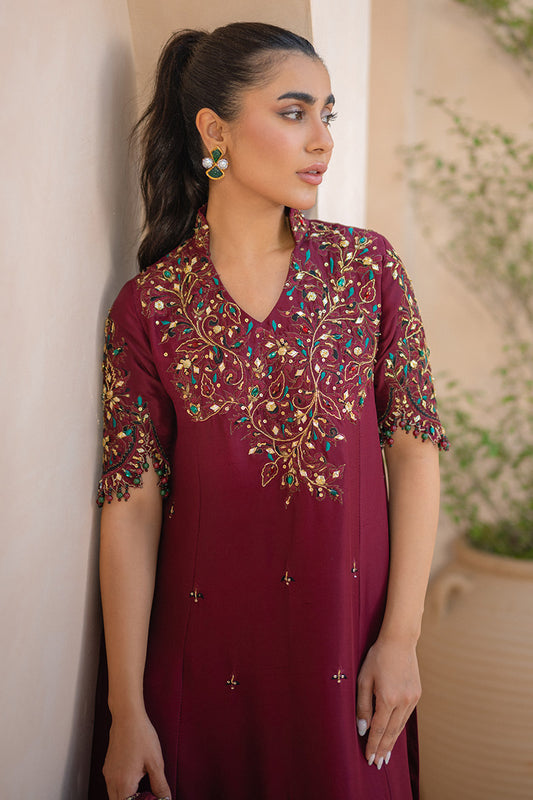 Crimson Shirt and Dupatta