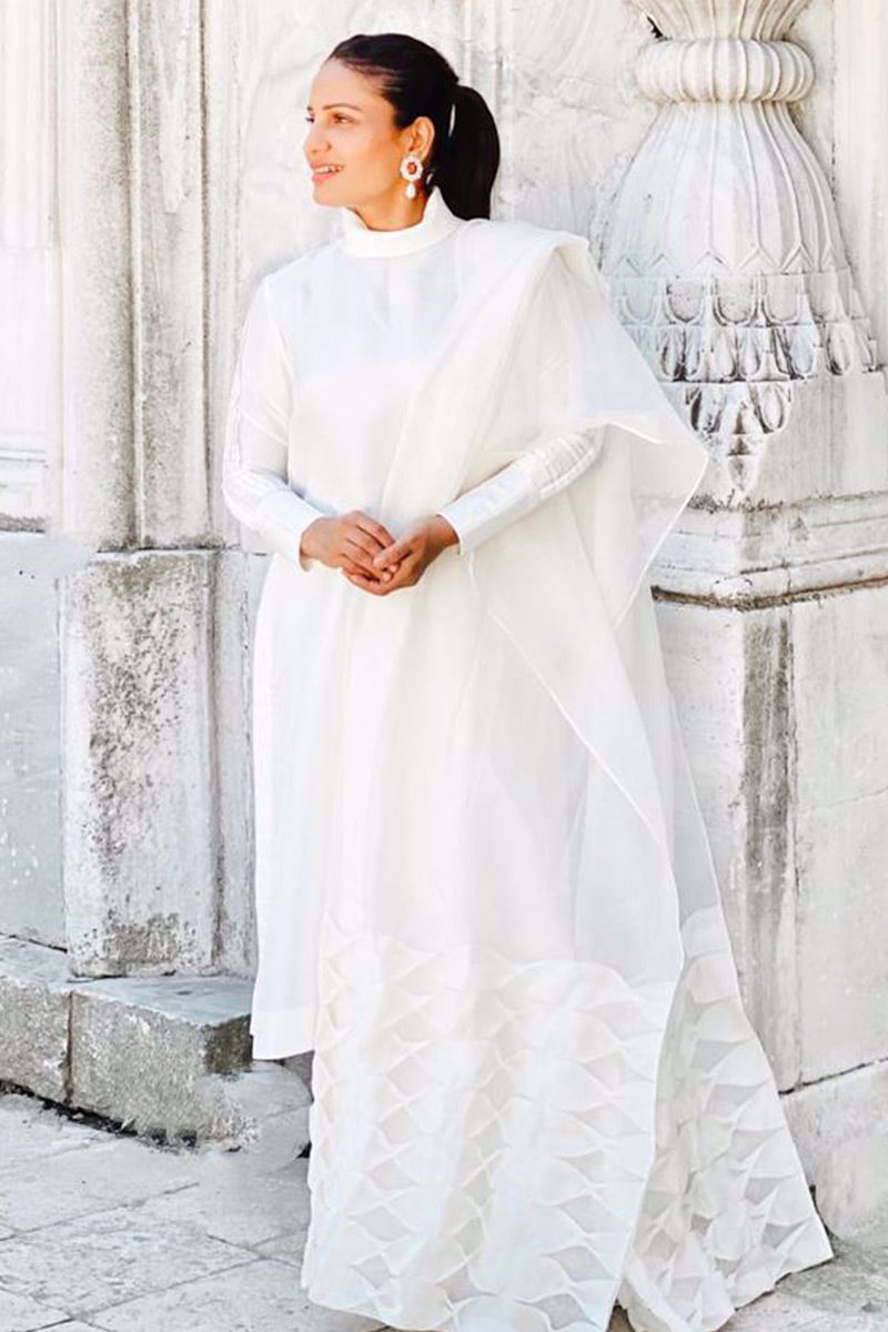 Crystal Moonstone Shirt and Dupatta