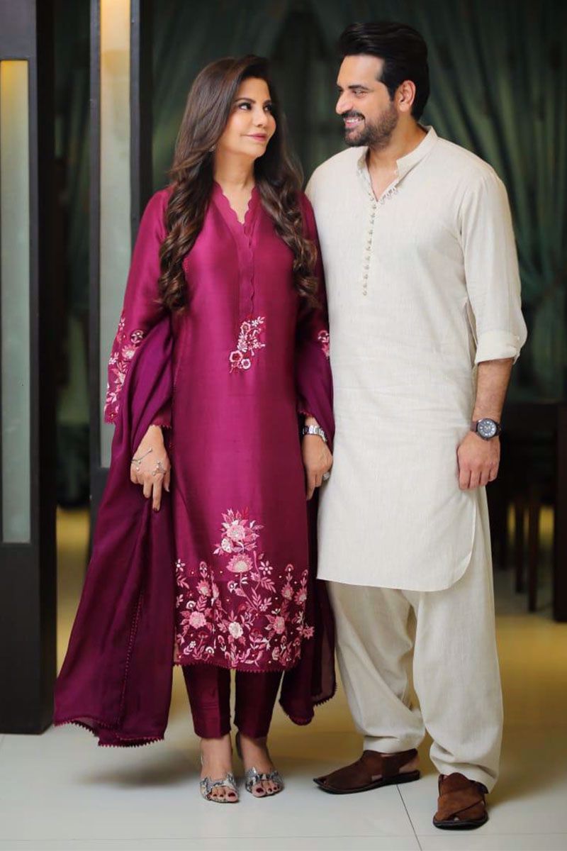 Plum Affair Shirt and Dupatta