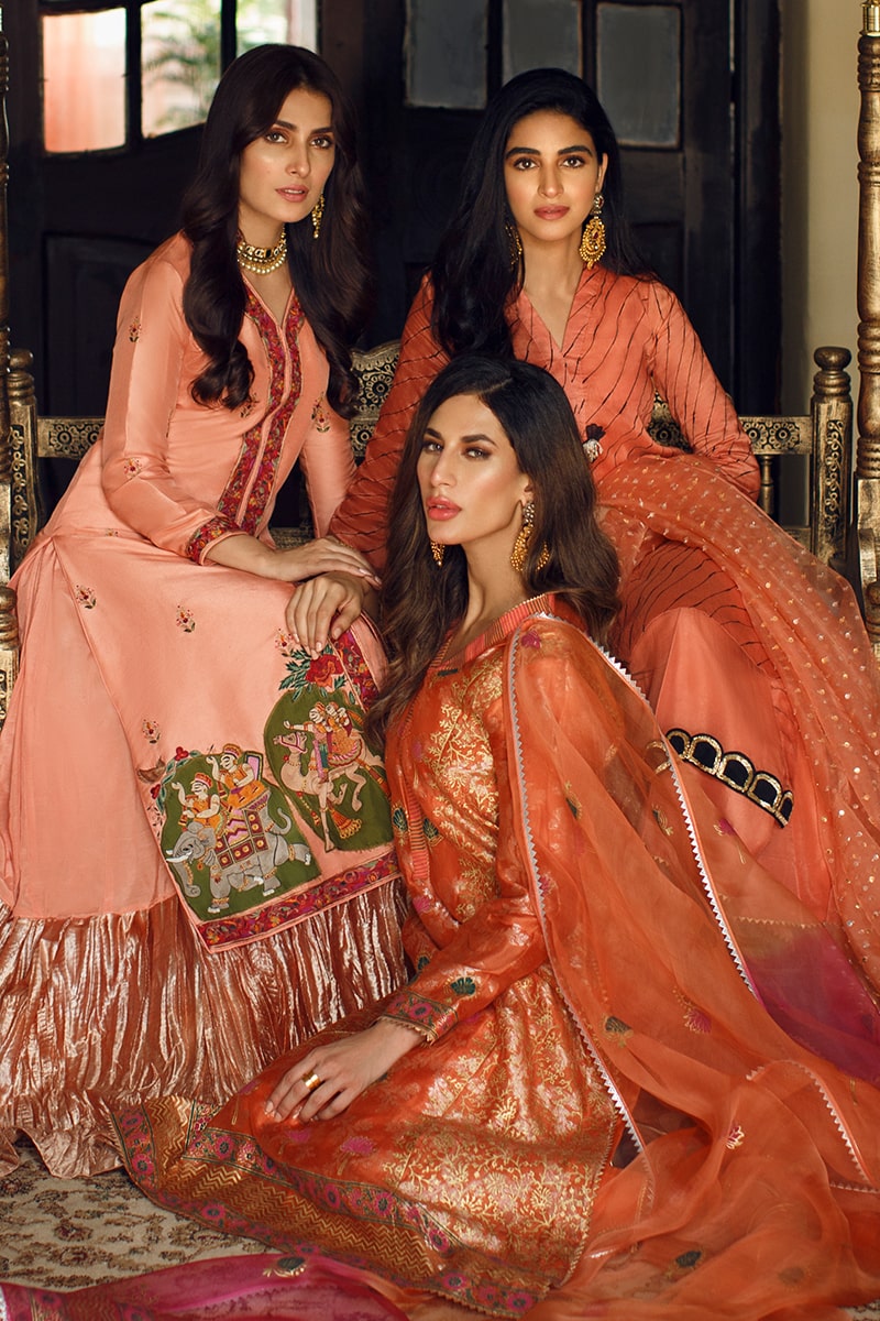 Pearl drop Shirt and Dupatta With Pants