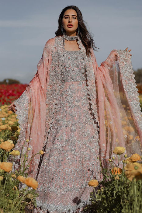 Blush pink kalidaar