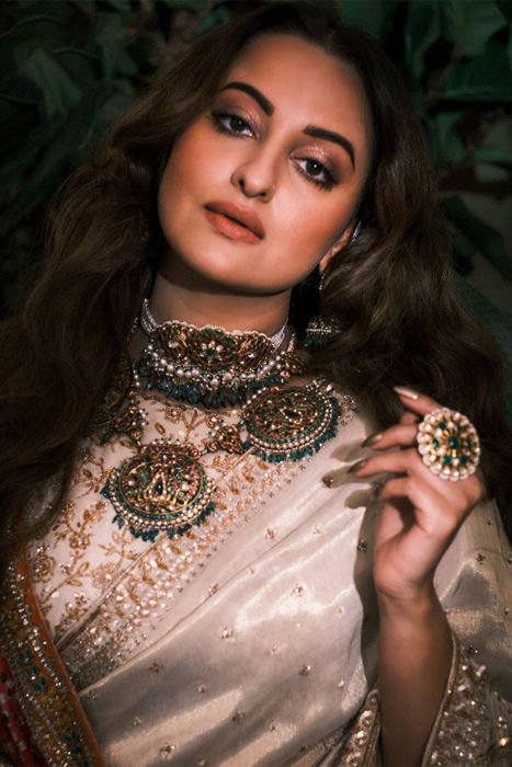 Sonakshi Sinha Ivory Saree