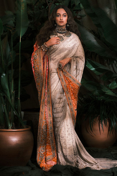Picture of Sonakshi Sinha Ivory Saree