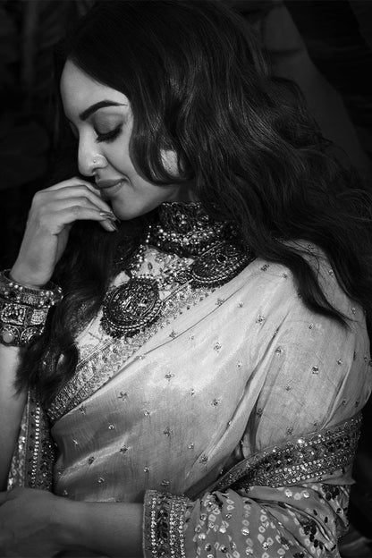 Sonakshi Sinha Ivory Saree