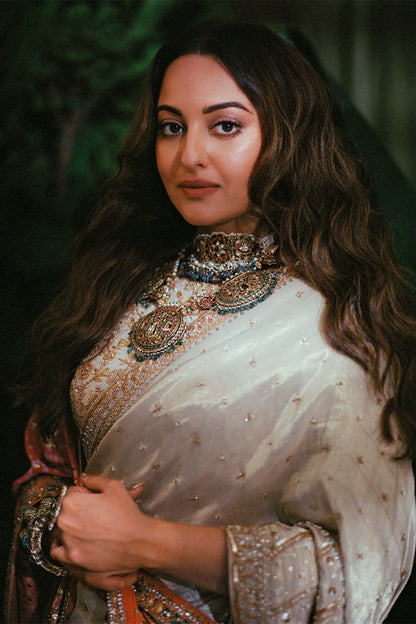 Sonakshi Sinha Ivory Saree