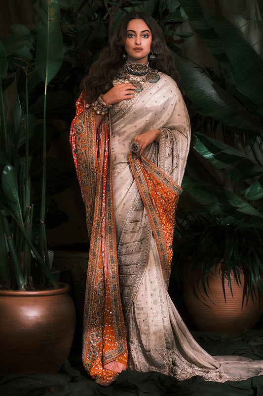 Sonakshi Sinha Ivory Saree