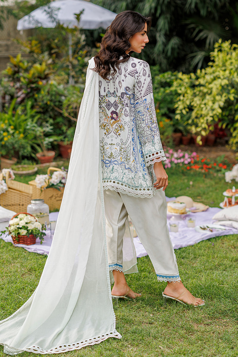 Crema Shirt And Dupatta