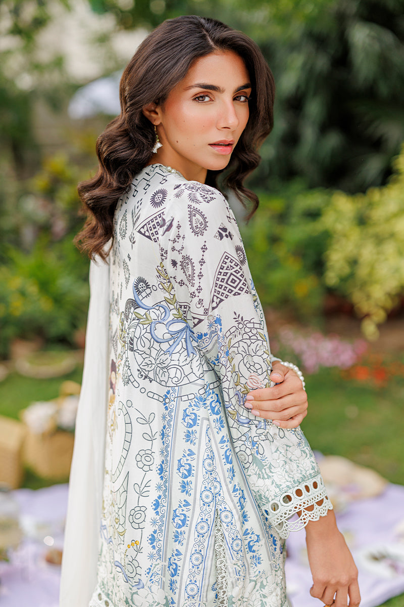 Crema Shirt And Dupatta