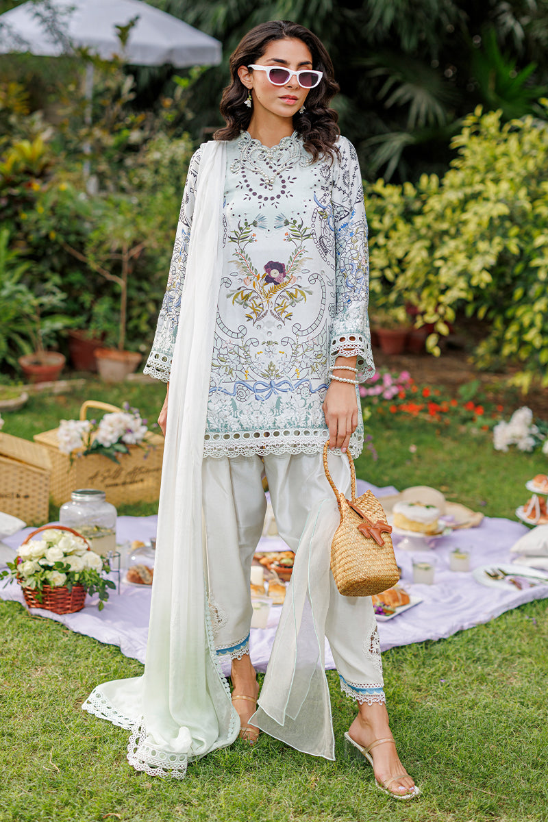 Crema Shirt And Dupatta