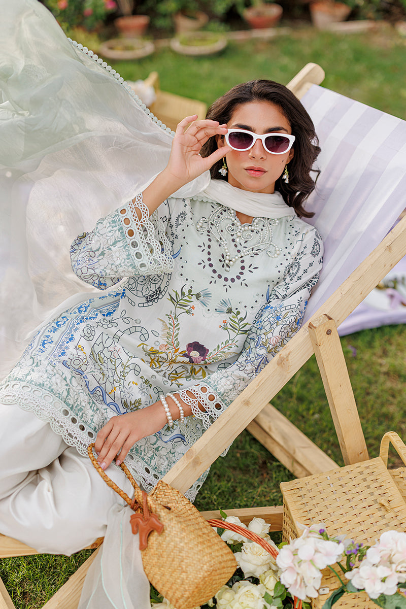 Crema Shirt And Dupatta