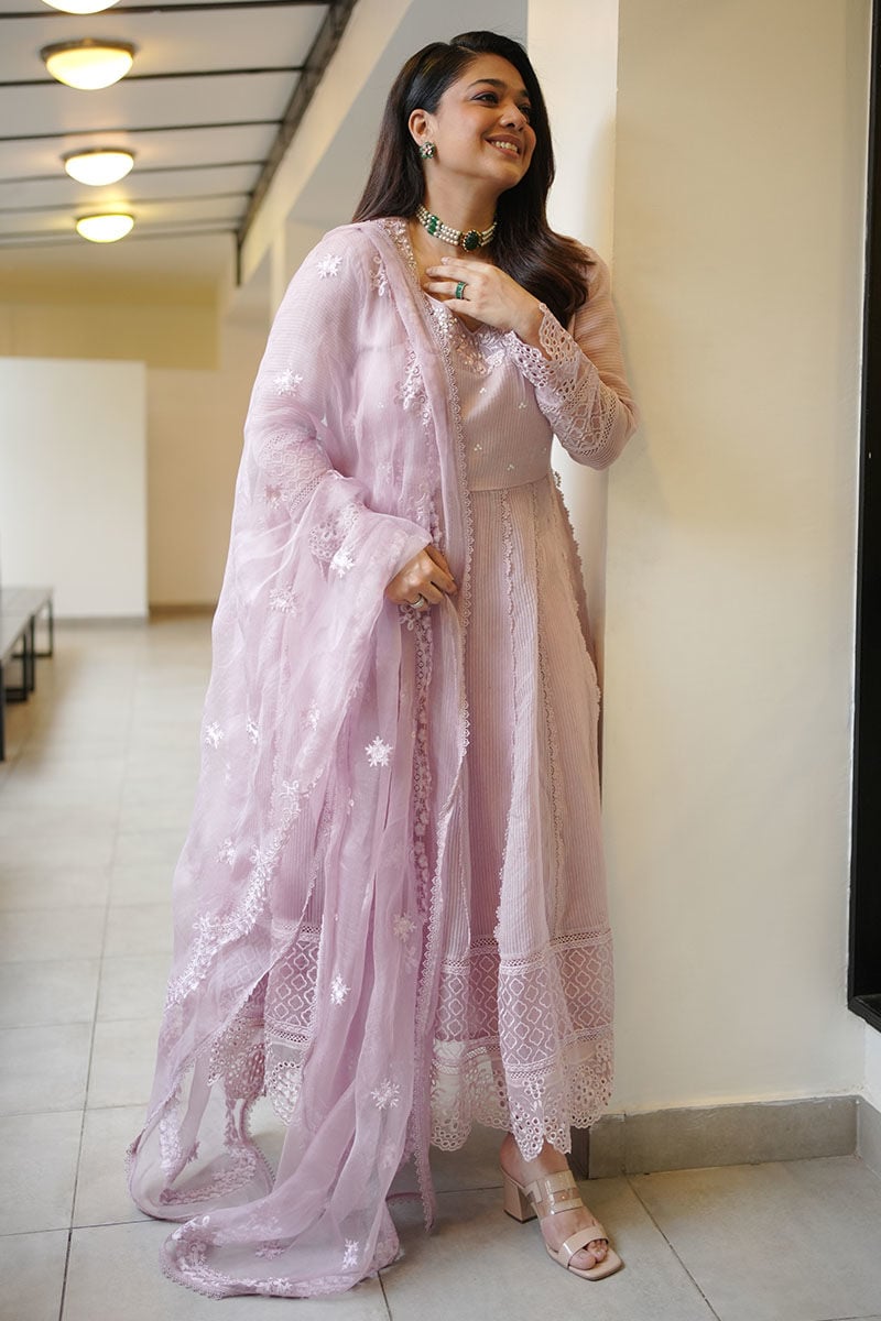 Lavender Lily Kalidaar and Dupatta
