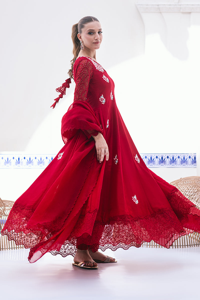 Rouge Kalidaar and Dupatta