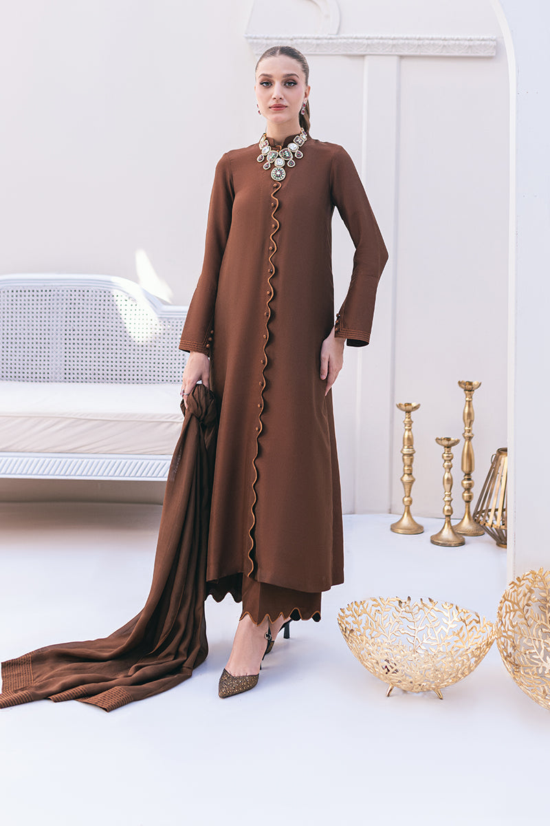 Sepia Shirt and Dupatta