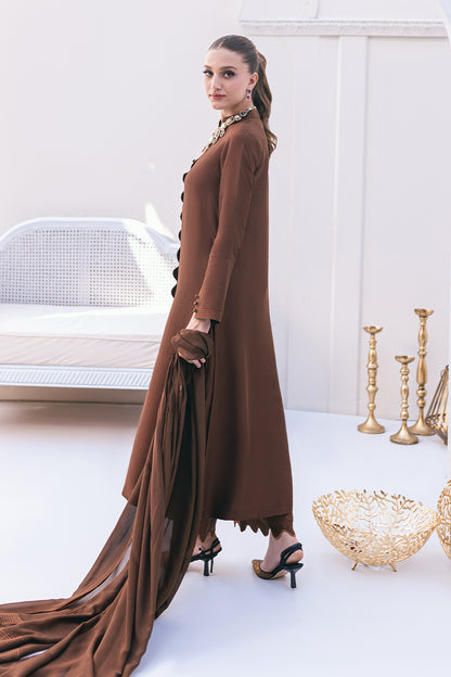 Sepia Shirt and Dupatta