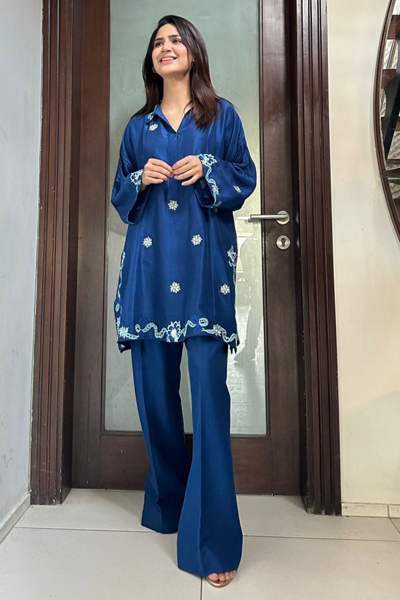 Navy Cascade Shirt and Pants