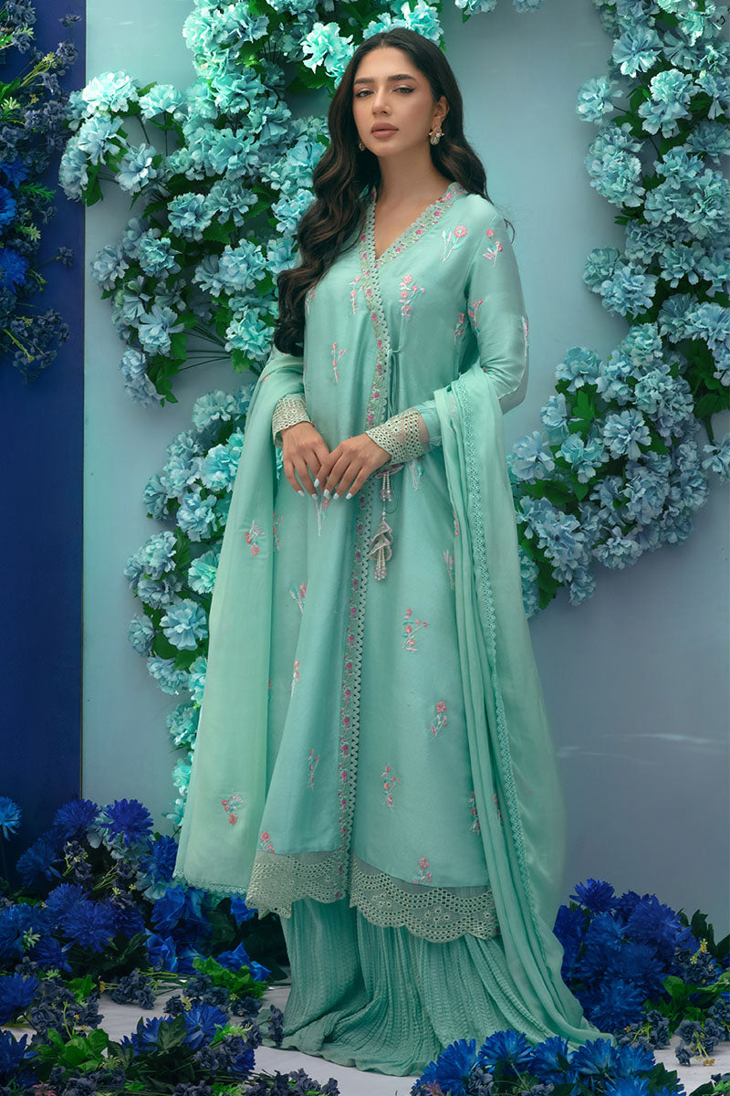 Seaside Blossom Angarkha and Dupatta