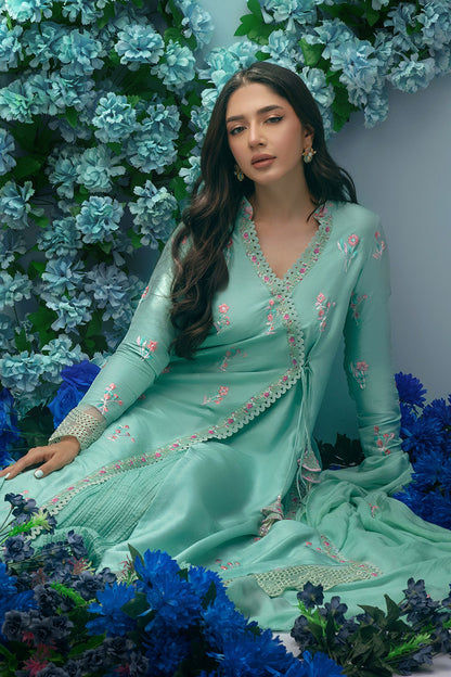 Seaside Blossom Angarkha and Dupatta