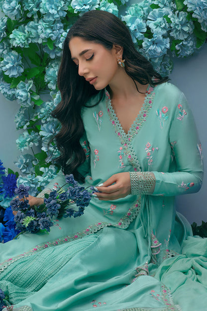 Seaside Blossom Angarkha and Dupatta