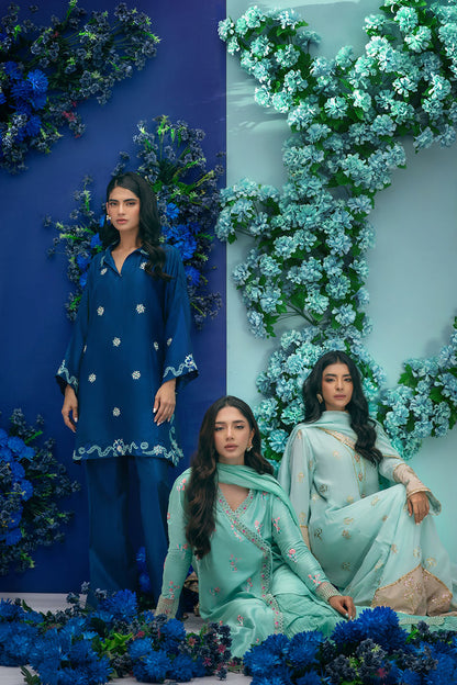 Seaside Blossom Angarkha and Dupatta