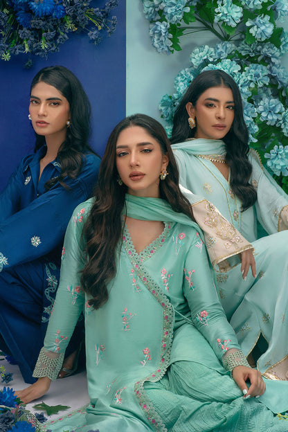 Seaside Blossom Angarkha and Dupatta