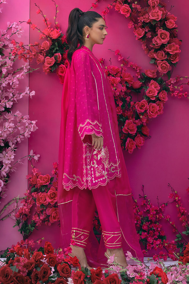 Fuchsia Fantasy Shirt and Dupatta