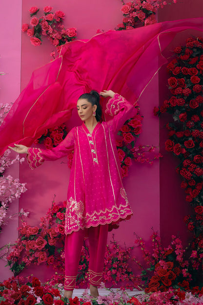 Fuchsia Fantasy Shirt and Dupatta