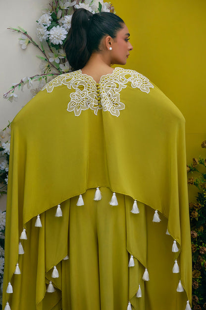 Lush Lime Shirt and Dupatta