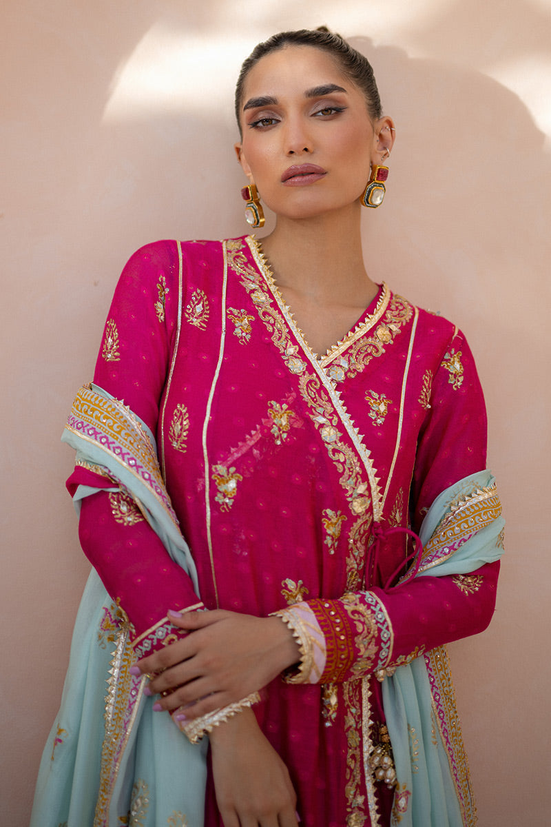 Serene Mosaic Angarkha and Pants With Dupatta