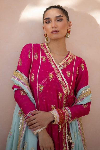 Serene Mosaic Angarkha and Pants With Dupatta