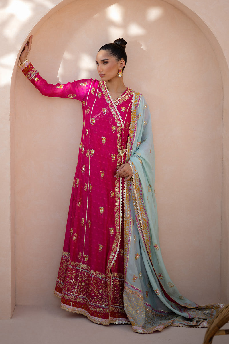 Serene Mosaic Angarkha and Pants With Dupatta