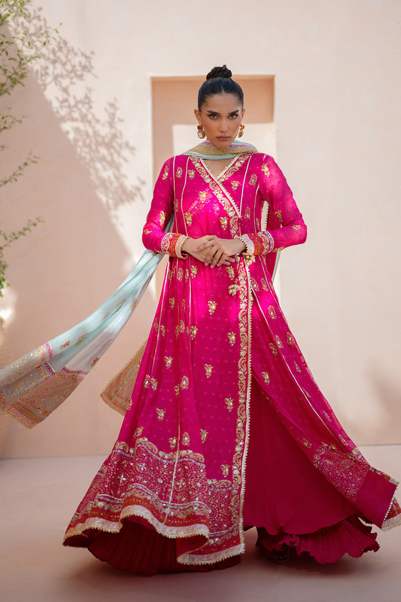Serene Mosaic Angarkha and Pants With Dupatta