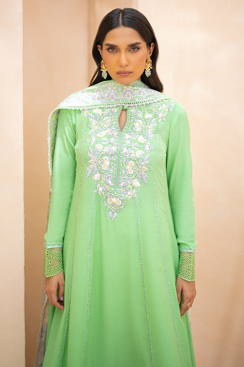 Verde Kalidaar and Dupatta