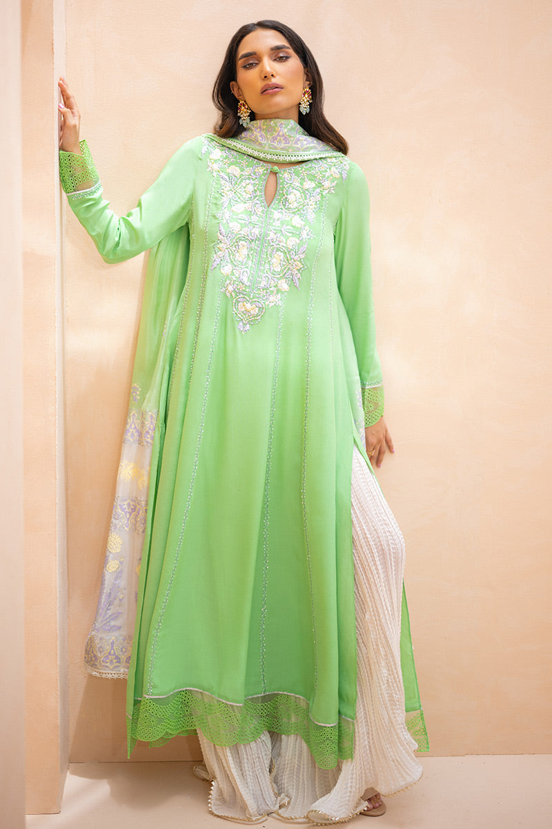 Verde Kalidaar and Dupatta