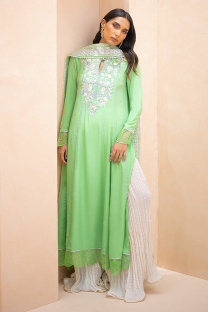 Verde Kalidaar and Dupatta