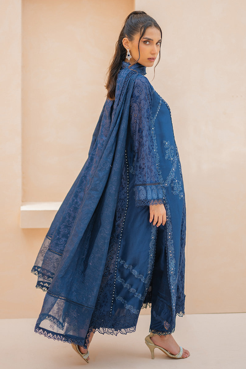Sapphire Whispers Shirt and Dupatta