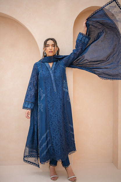 Sapphire Whispers Shirt and Dupatta