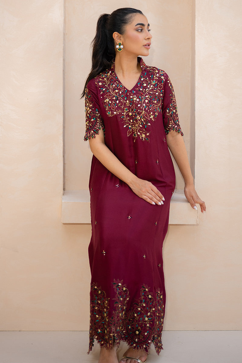Crimson Shirt and Dupatta