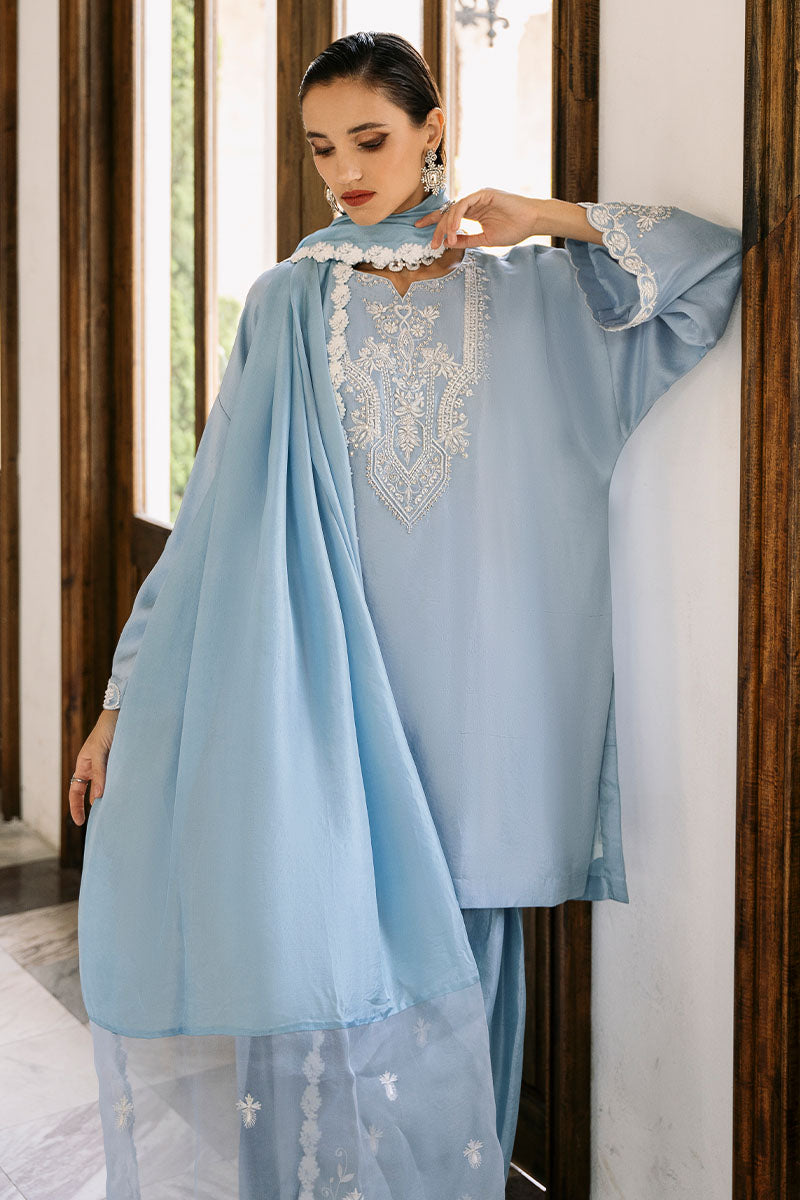 Delphinium Shirt and Dupatta