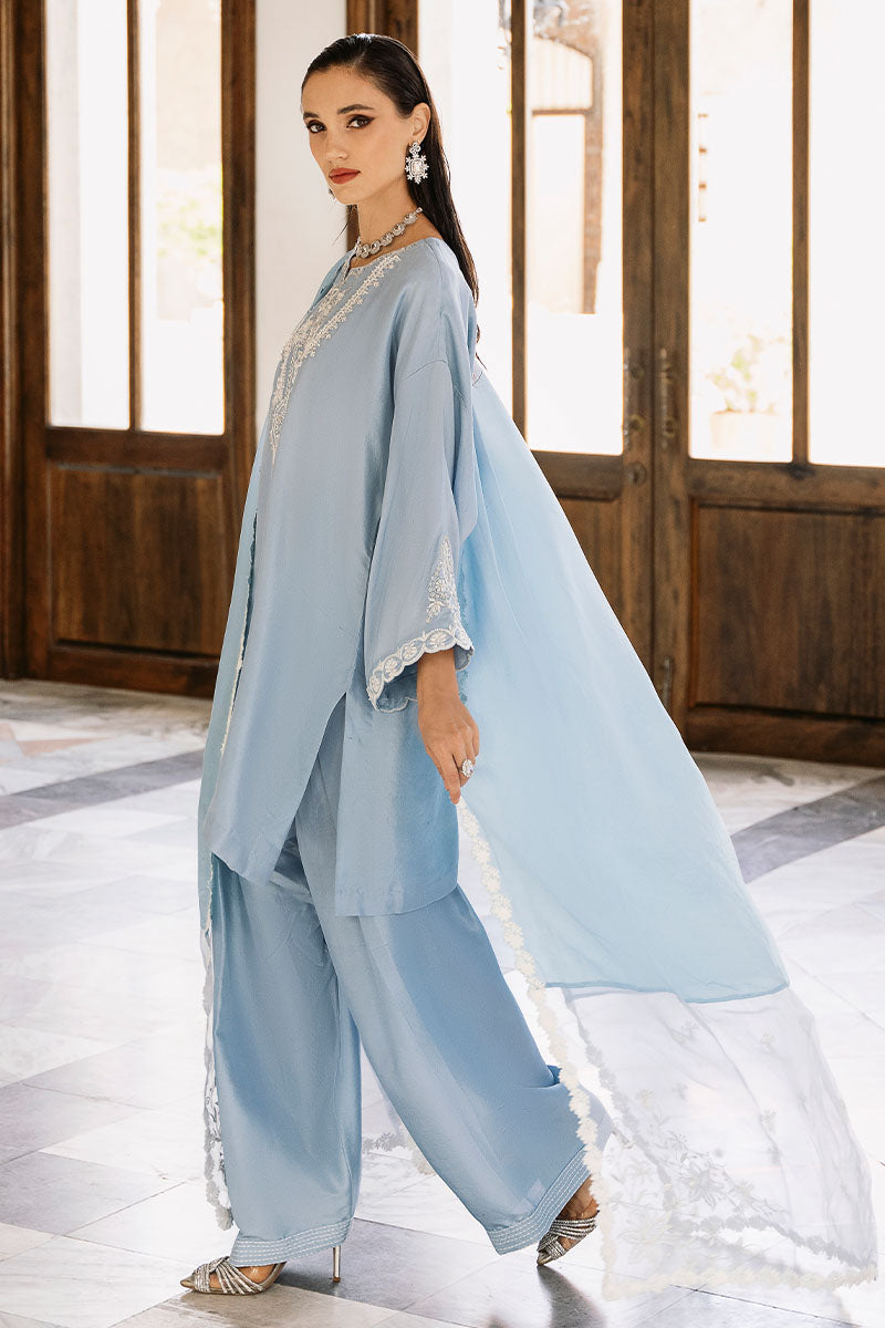 Delphinium Shirt and Dupatta