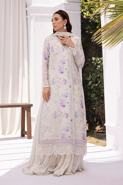Lila Shirt And Dupatta