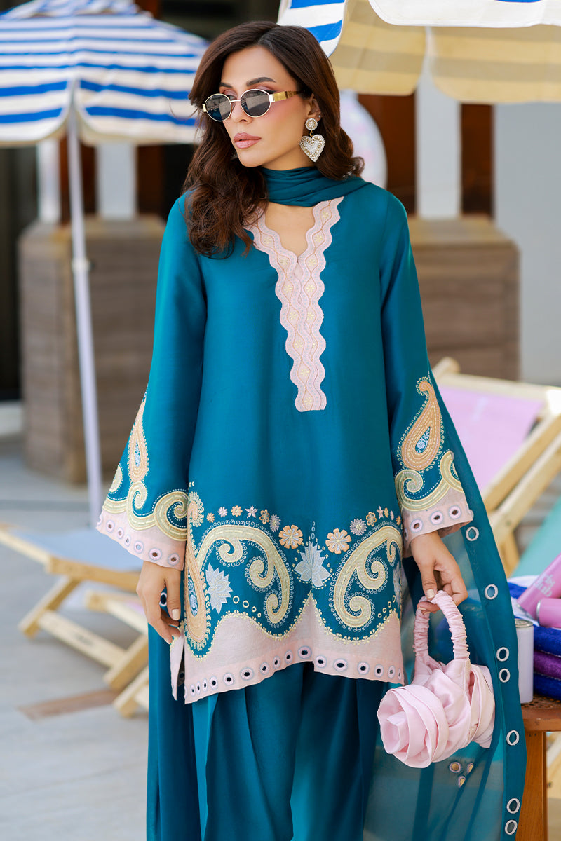 Mavi Shirt and Dupatta