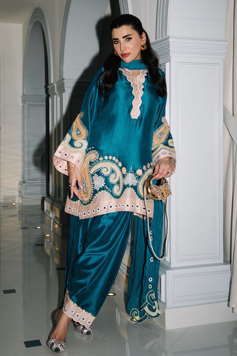 Mavi Shirt and Dupatta