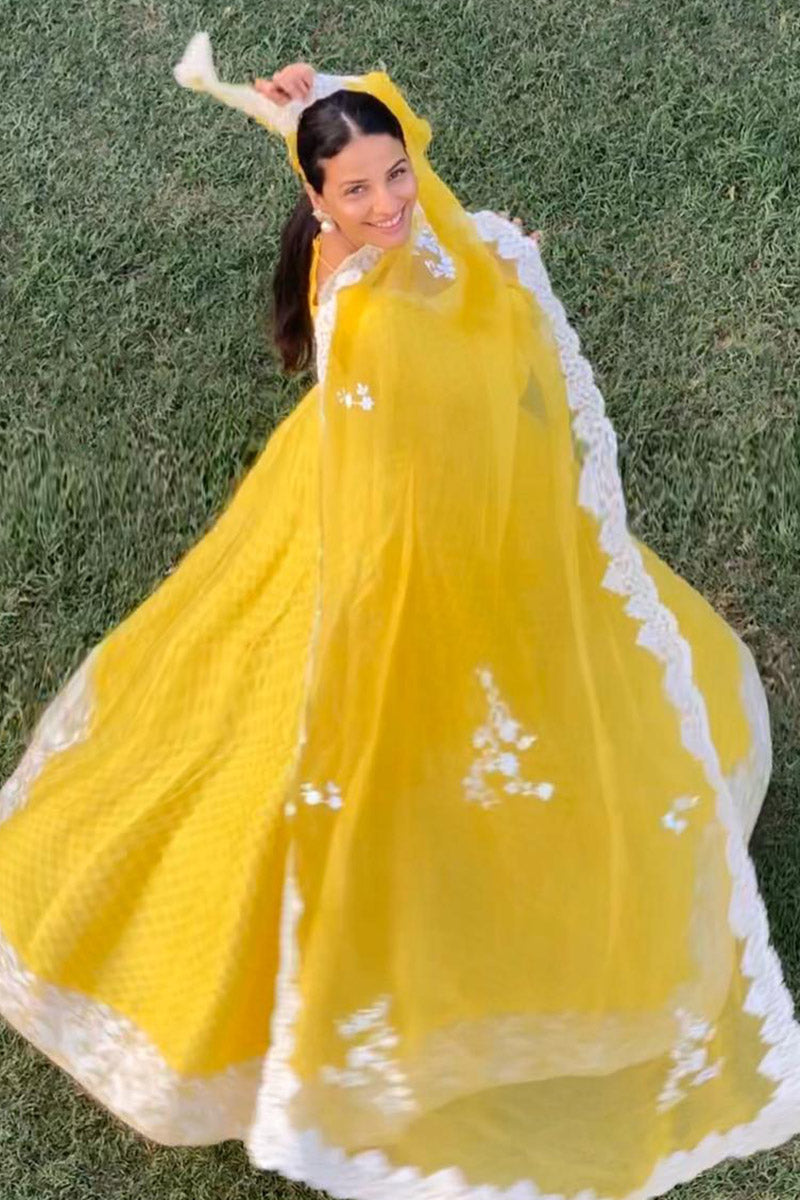 Yellow Glory Kalidaar and Dupatta