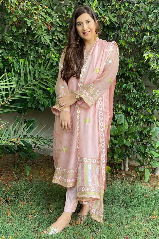 Moonstone Shirt and Dupatta With Pants