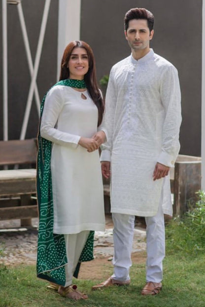 Flame Shirt and Dupatta