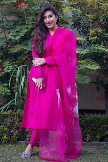 Fuschia Dreams Shirt and Dupatta