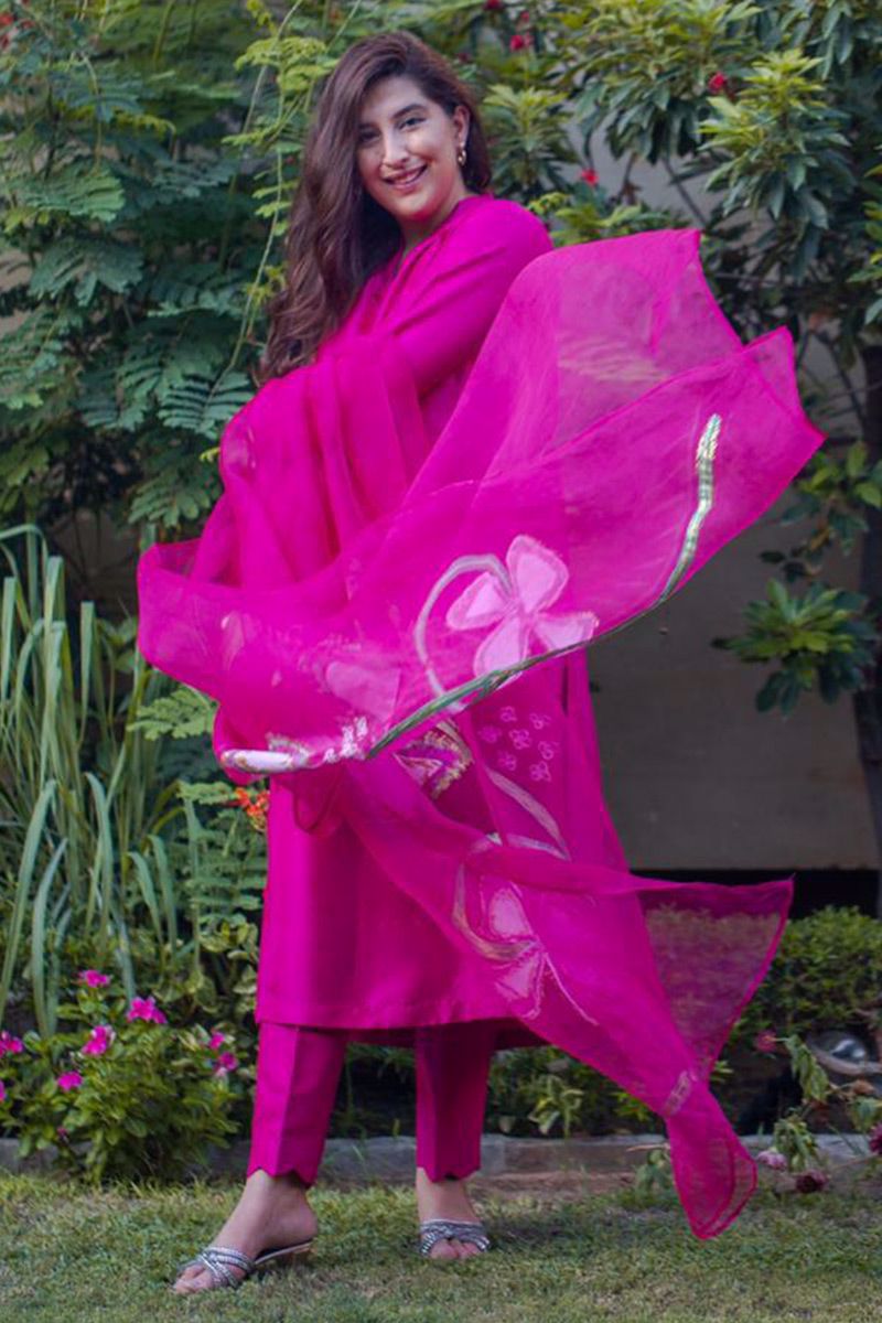 Fuschia Dreams Shirt and Dupatta