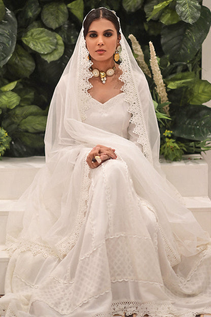 Whisper white Kalidaar and Dupatta With Pants