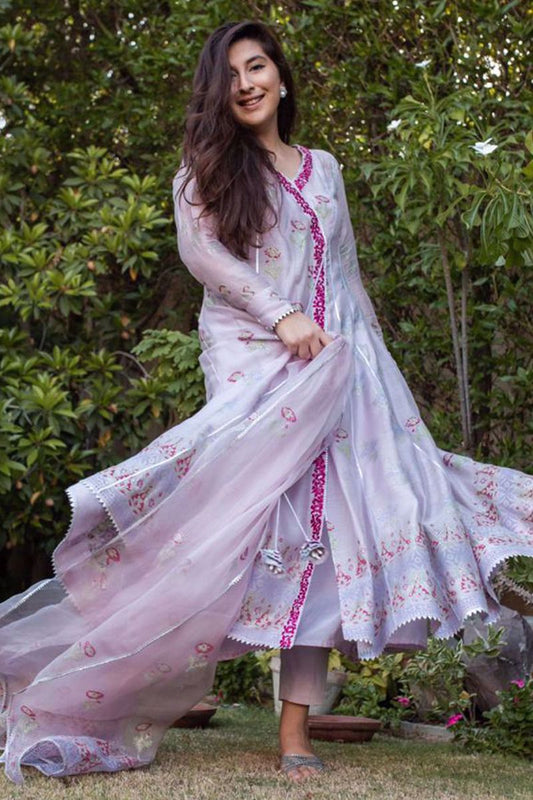 Gul Angarkha and Dupatta With Pants